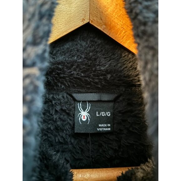 Spyder NWT Mens Black Fleece Pullover Jacket Sz Large - Picture 7 of 9